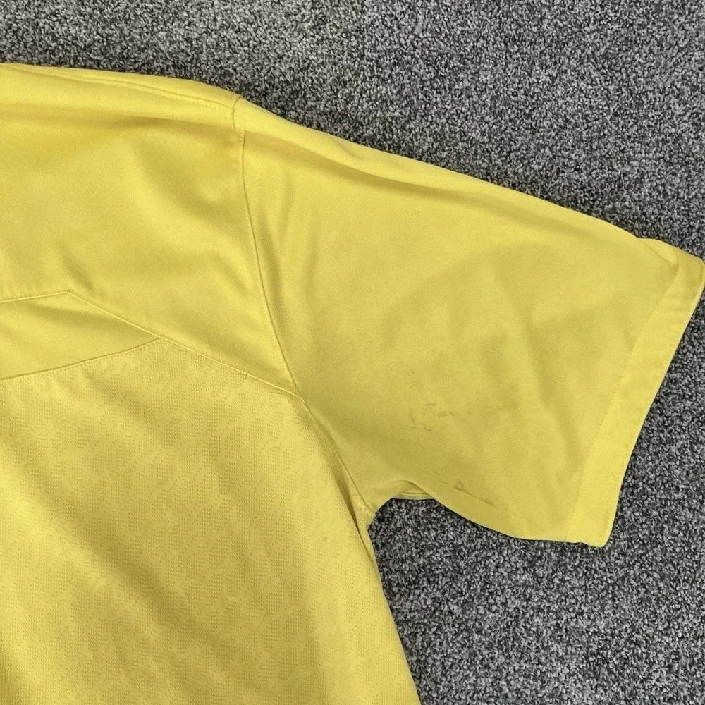 Nike Oregon Ducks Dri Fit Polo Shirt Yellow Mens Medium Athletic Golf Tee